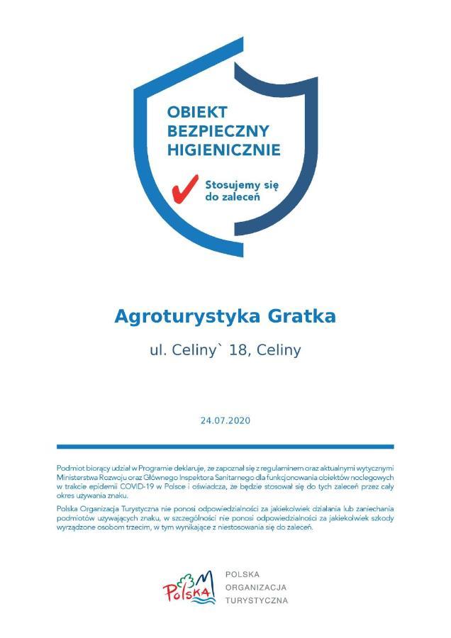 Gospodarstwo Agroturystyczno-Edukacyjne Gratka Celiny  Eksteriør billede